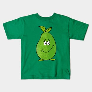 Funny Food Happy Green Pear Kids T-Shirt